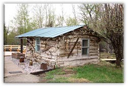An old ranch cabin still remains near the historic Fenton House in Sheridan Montana.