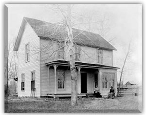 The Fenton House as it appeared before restoration into a historic vacation spot in Sheridan Montana by Kathleen Wuelfing