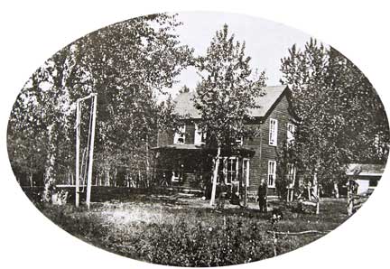 A historic photo of the Fenton House in Sheridan Montana as it appeared before restoration by Kathleen Wuelfing.